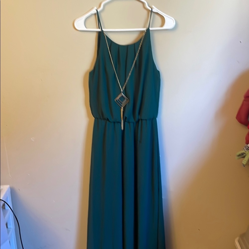 Green Halter Maxi Sundress for Weddings (Bin M) 5/$50